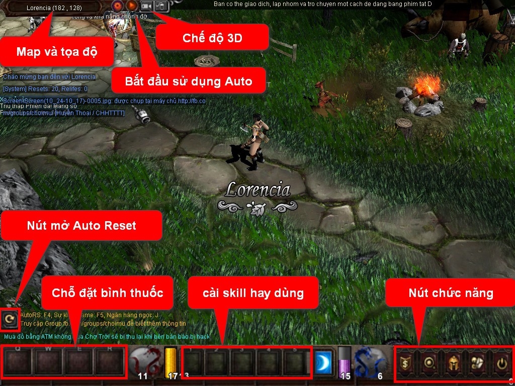 Chức năng chính của Game MU Châu Á Chức năng chính của Game MU Châu Á